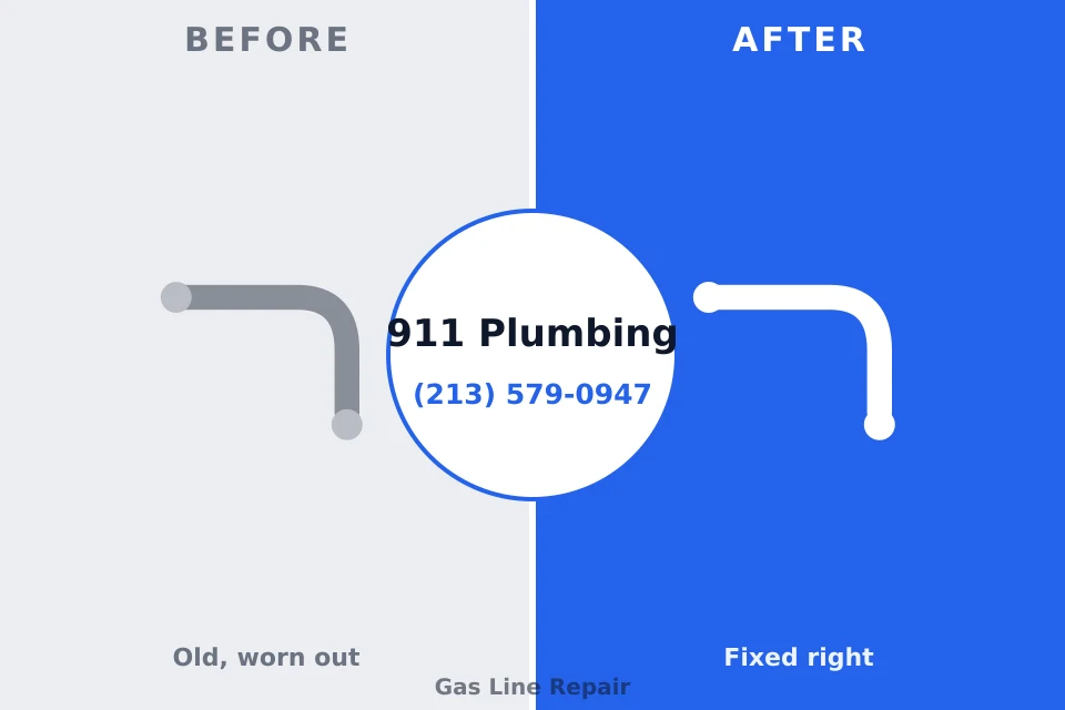 Before and after: plumbing repair Penryn, PA